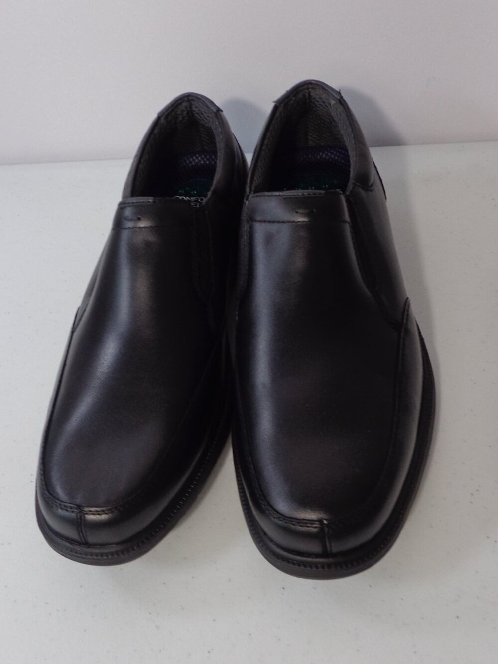 Nunn Bush Myles St Slip Resistant Loafers Black Leather Comfort Gel‎ Men Sz 9.5M